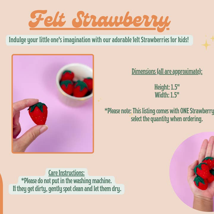 Knotty By Nature - Wholesale Stuffed/plush toy – Kids & baby - Felt Strawberry4