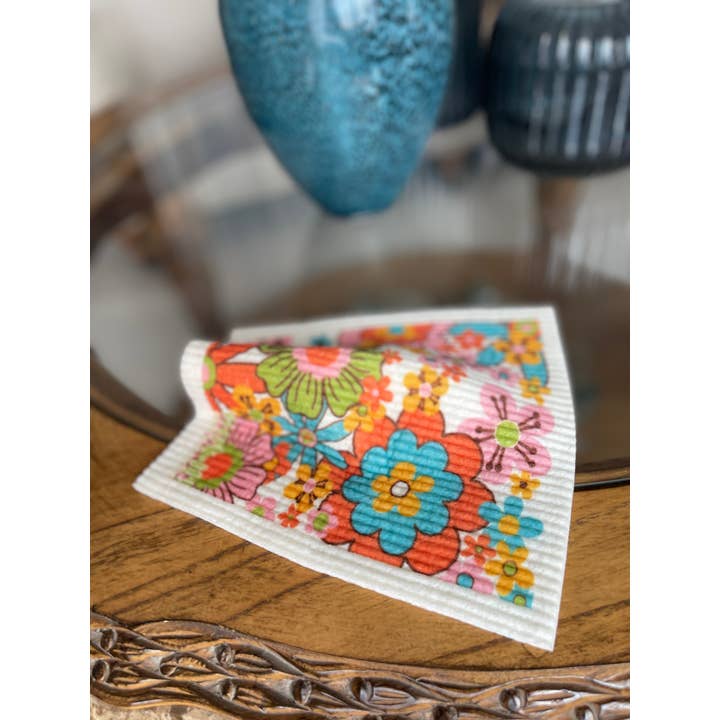 Wet-it! - Wholesale Dishcloth - Retro Florals Swedish Cloth3