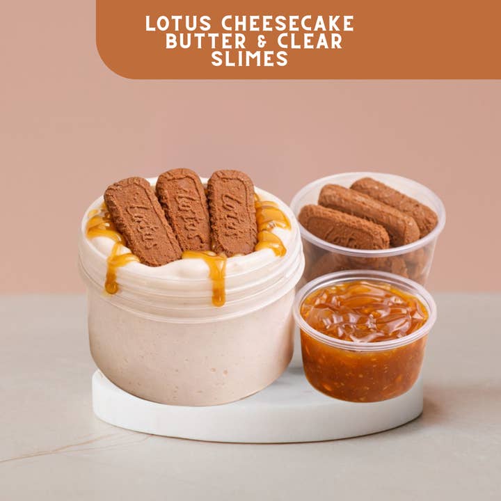 Lotus Cheesecake Slime Kit with Vanilla & Caramel for wholesale by STEM Nation Slime