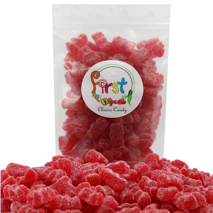 First Choice Candy - Wholesale Gummy - SOUR RED TART CHERRY WACKY FUN GUMMY BEARS1