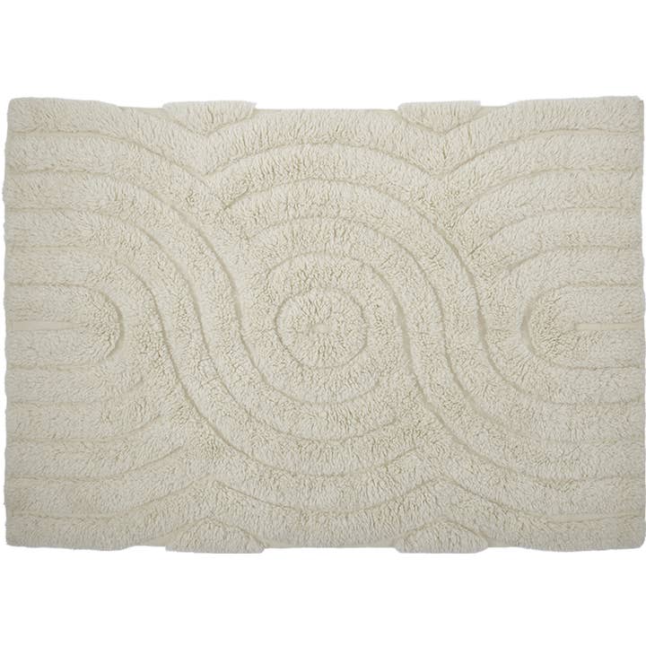 SWIRL wool rug natural white 140x200cm for wholesale by liv interior