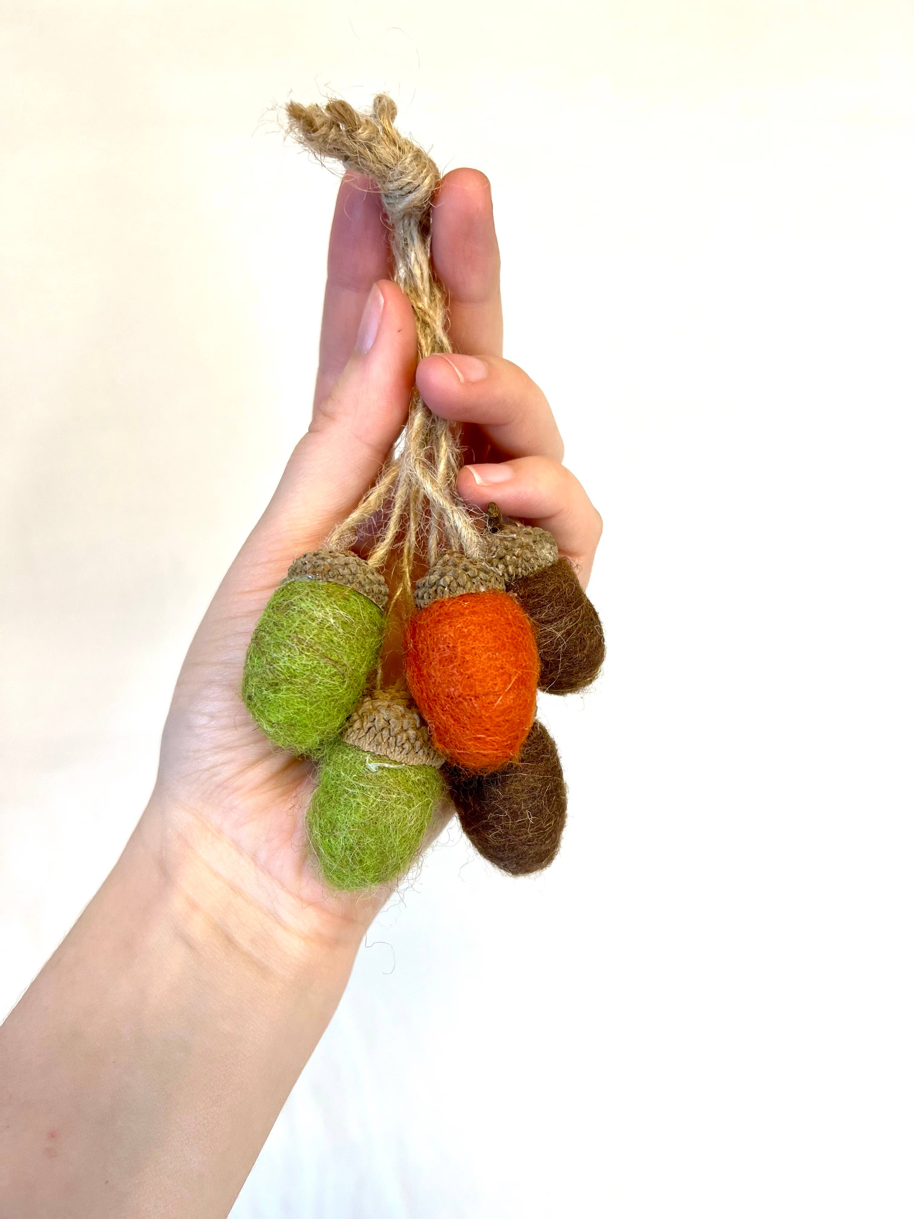 Your Heart's Content - Wholesale Decorative Tabletop Object - Acorns Wool Felted Woodland Home Decor, Farmhouse Cottage 3