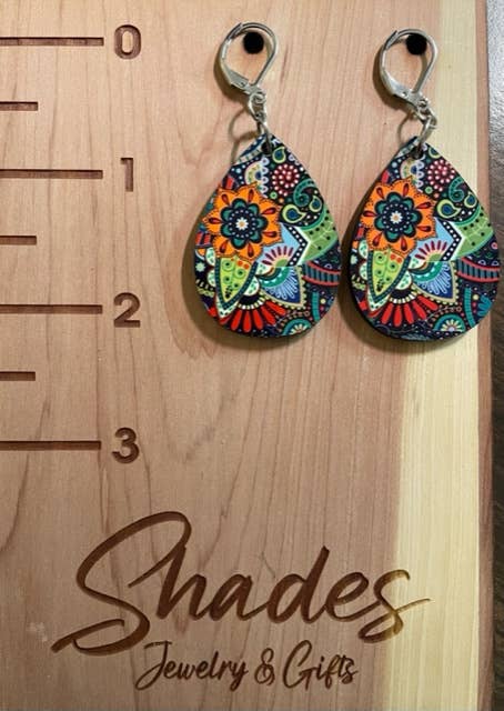 Shades Jewelry & Gifts - Wholesale Dangle Earrings - Shades of Blue Paisley Earrings3