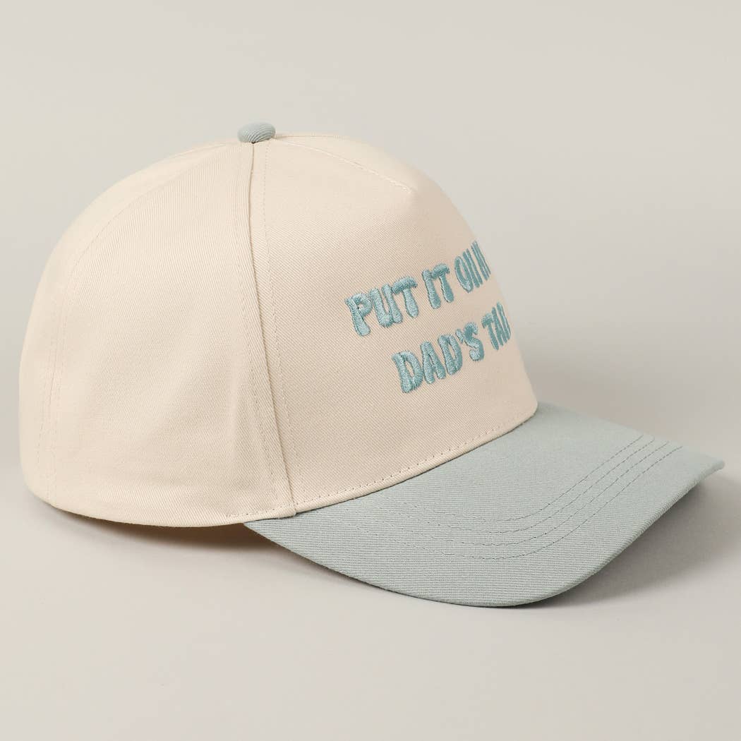 Fashion City - Wholesale Baseball Cap - Unisex - Put It On My Dad's Tab Embroidery Two-Tone Hat60