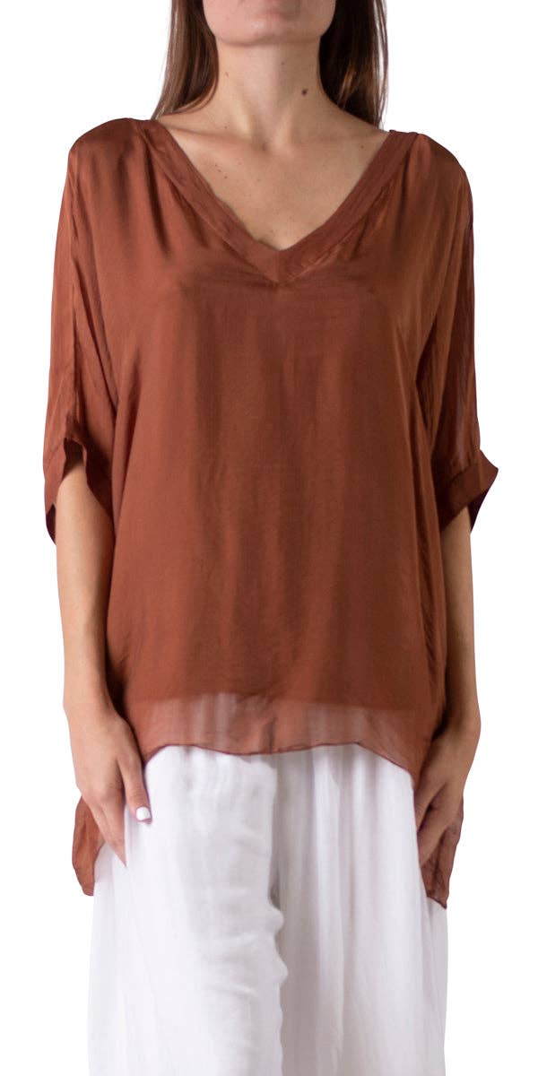 Gigi Moda - Wholesale Blouse - Women's - V-Neck Short Sleeve Blouse26