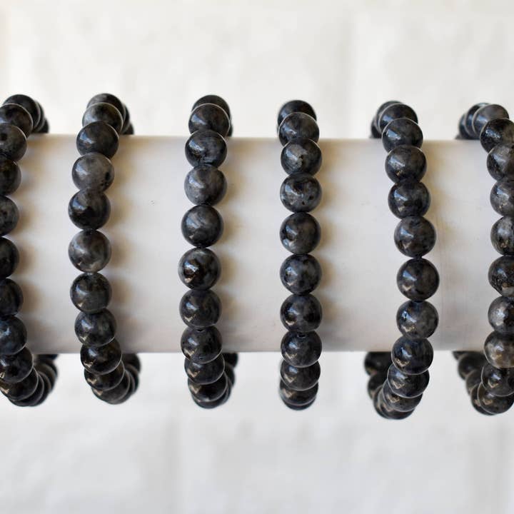 Soothing Crystals - Vendita all'ingrosso Bracciale con perline - Braccialetto guarigione in labradorite nera | Bracciale di pietre preziose4
