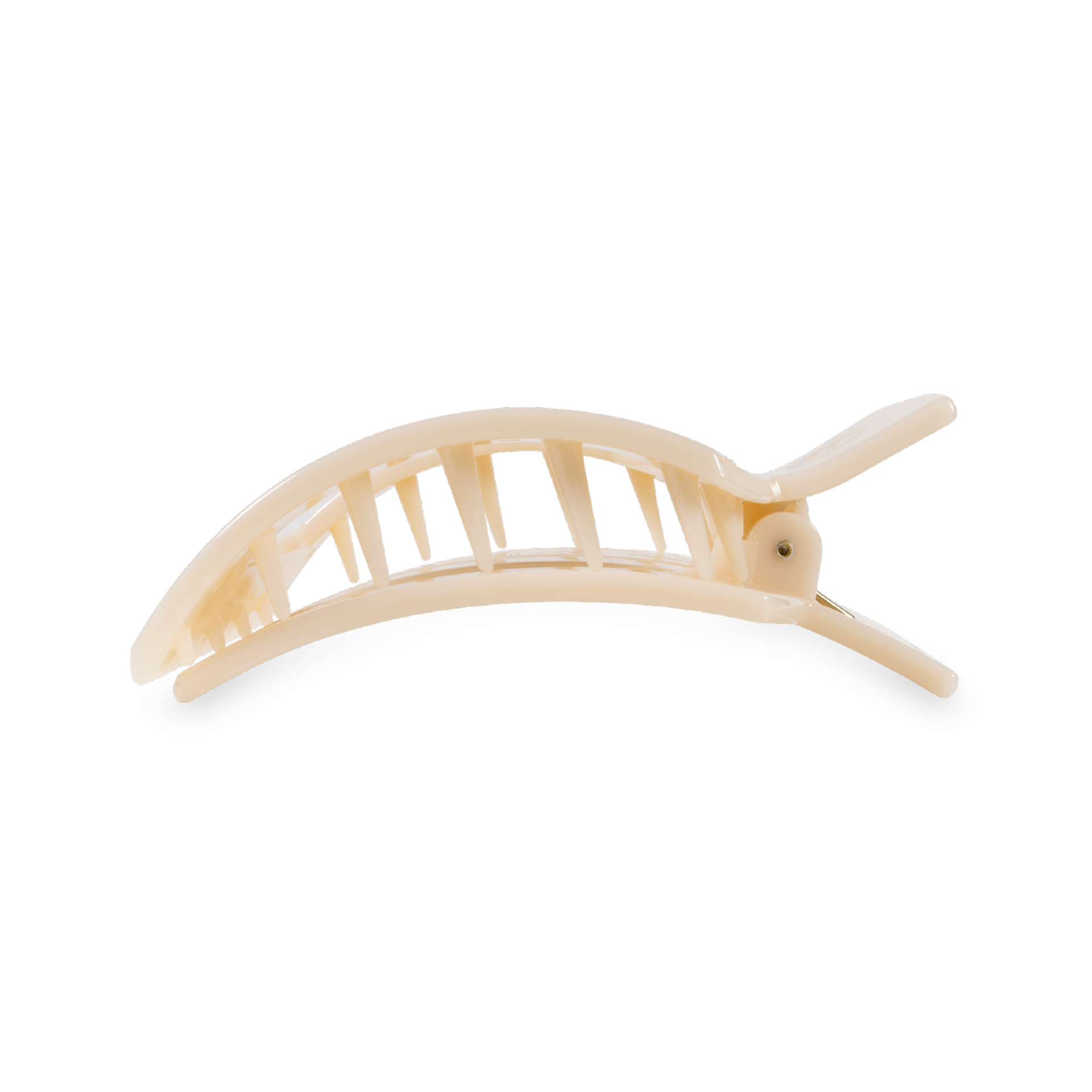 TELETIES - Wholesale Hair Clip - Women's - Square Flat Hair Clip | Medium | Almond Beige2