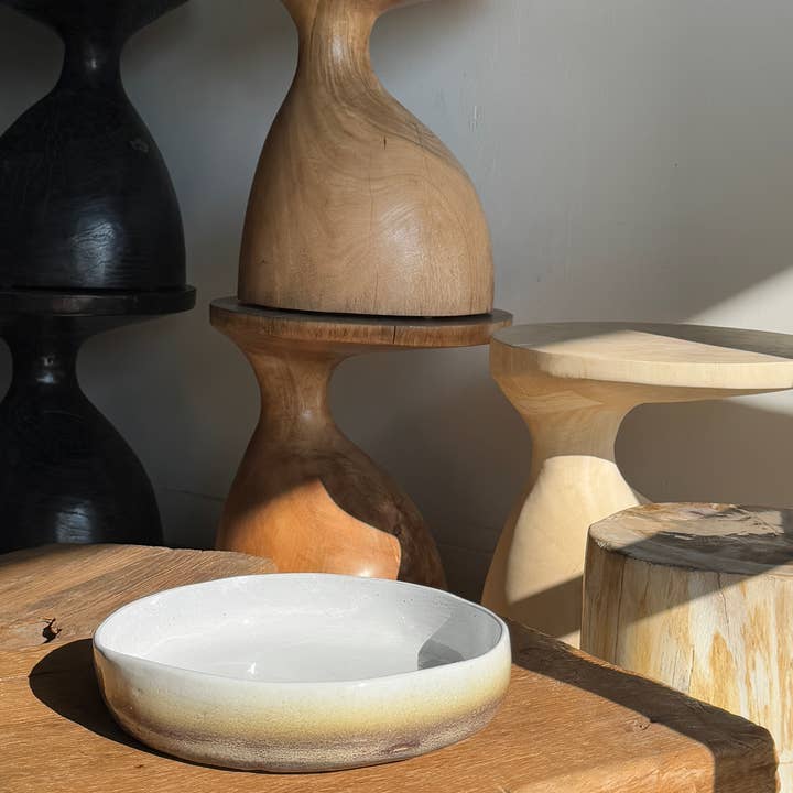 Office Objets - Wholesale Platter - Large white and clay ceramic dish8