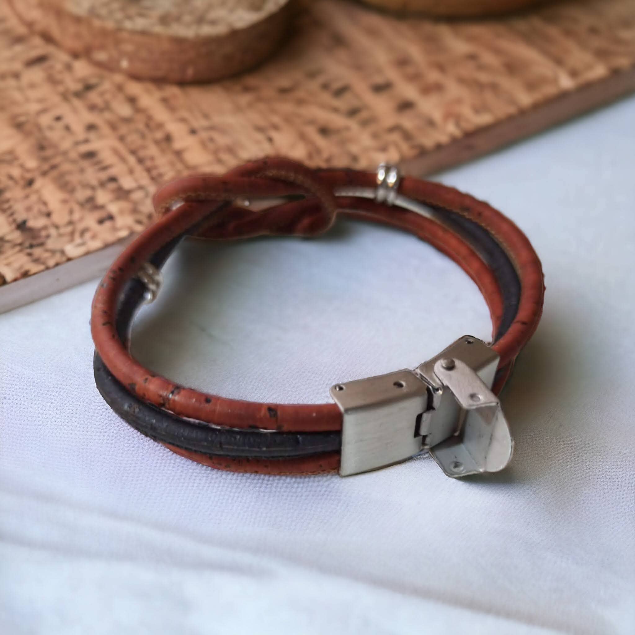 Karmyliege - Wholesale Jewelry - Men's - Yaël men's cork bracelet - Natural jewelry2