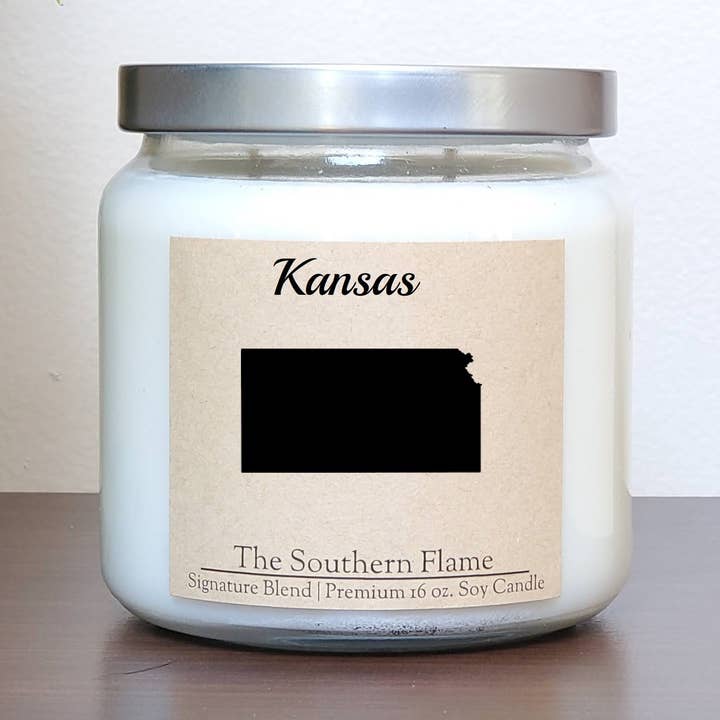 Kansas State Candle | Homesick Candle | Long Distance Gift for wholesale by The Southern Flame