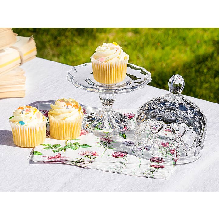 Abbott - Wholesale Decorative Plate/Dish/Bowl - Sm Cv'd Pedestal Plate w/Hearts-6"H2