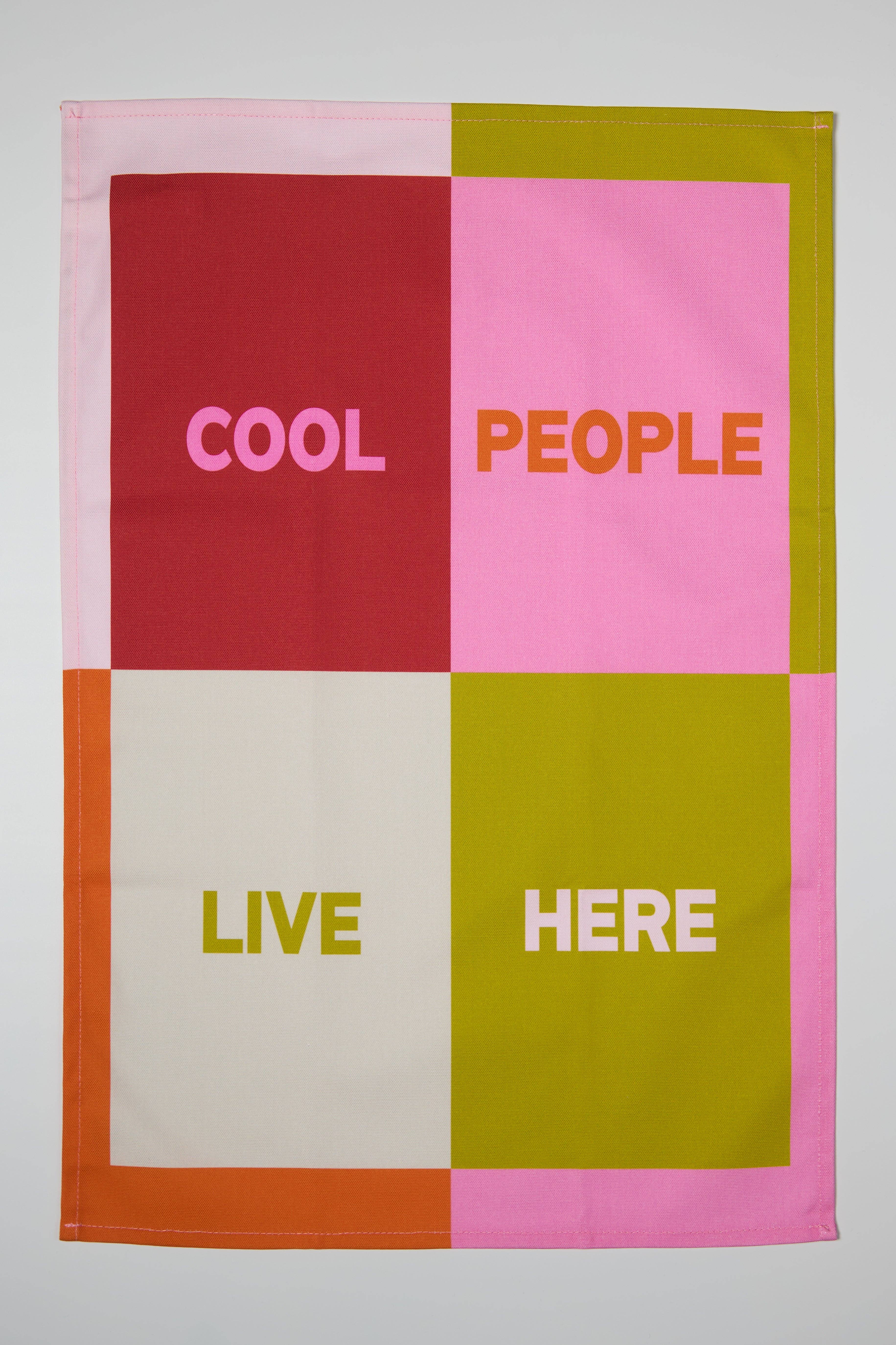 Maddison Ball Creative - Wholesale Tea Towel - Cool People Live Here Tea Towel1