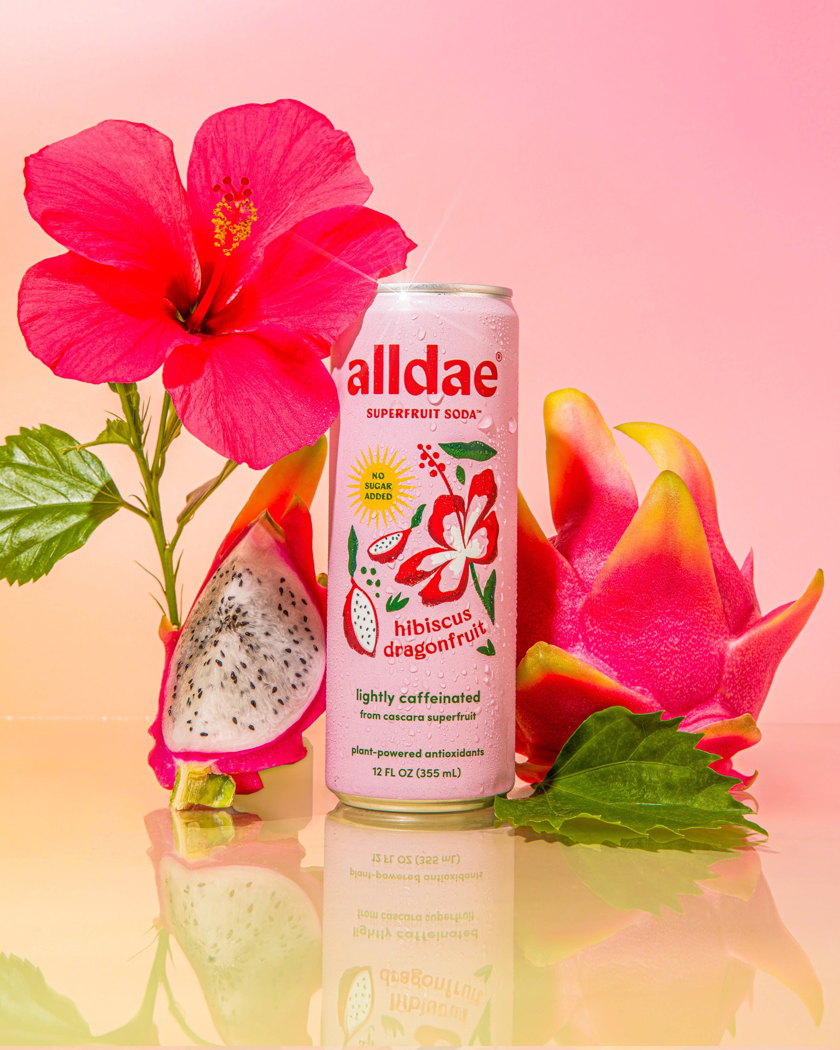 alldae superfruit soda – Engroshandel Sodavand/kulsyreholdige drikkevarer – Hibiscus Dragonfruit Sodavand | Let Koffeineret Sodavand1
