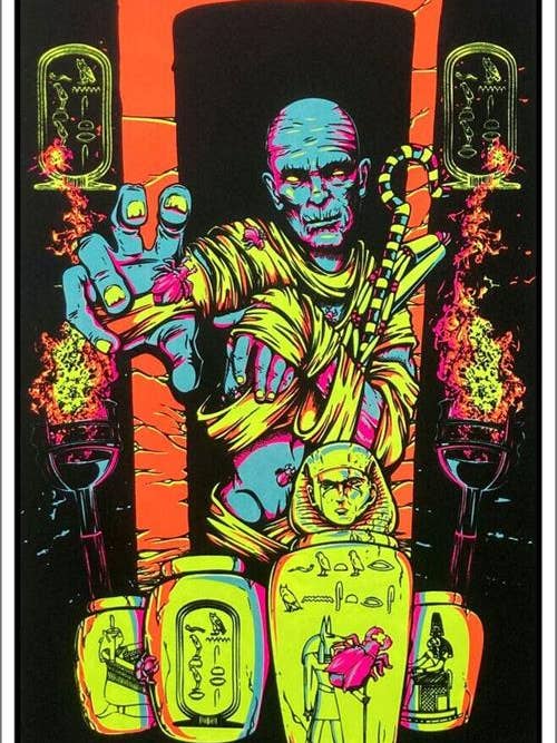 Mummy Blacklight Poster 23" x 35" for wholesale by Scorpio Posters