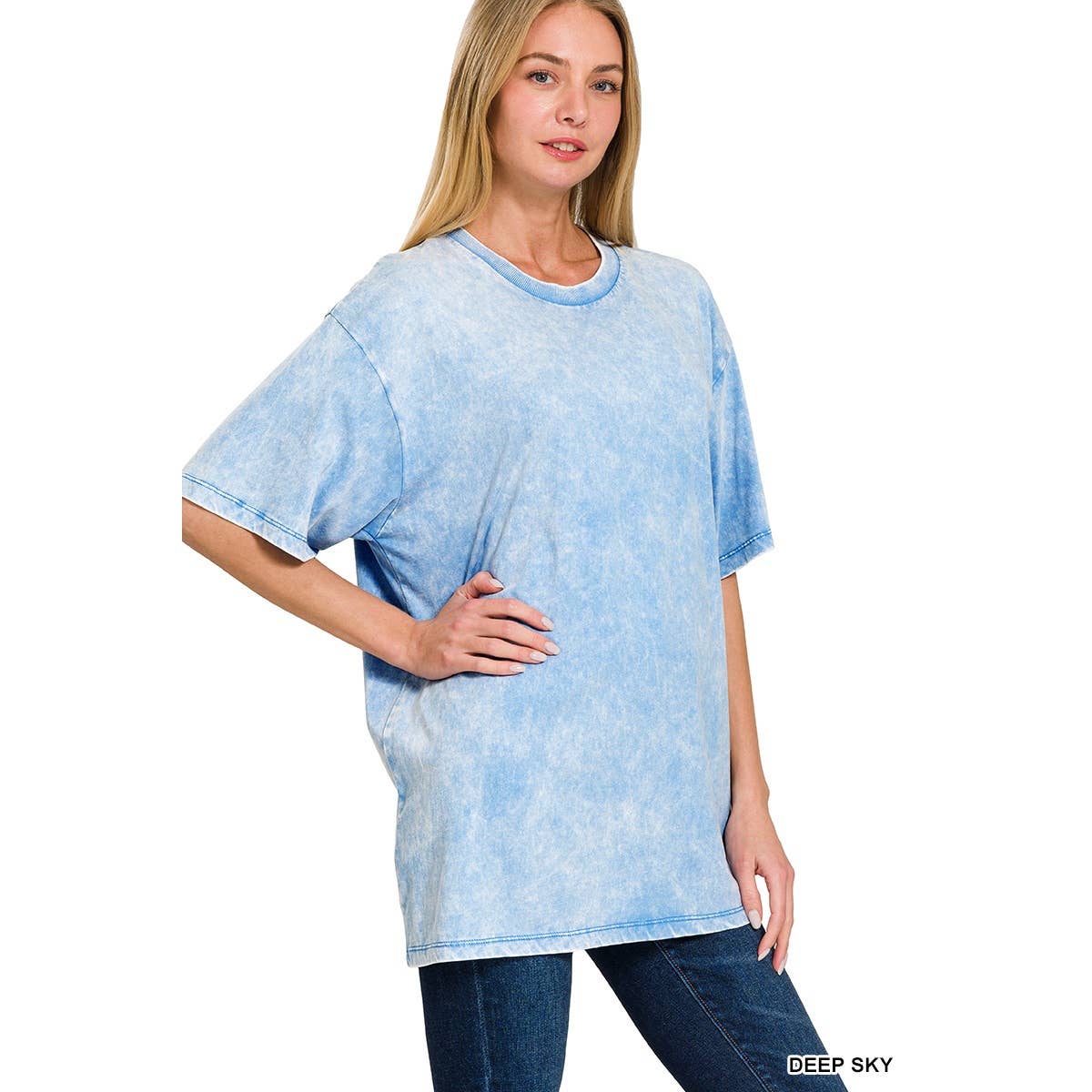 Apolline – T-shirt – Mulher por atacado – TOP DE MANGA CURTA LAVADO ZENANA5