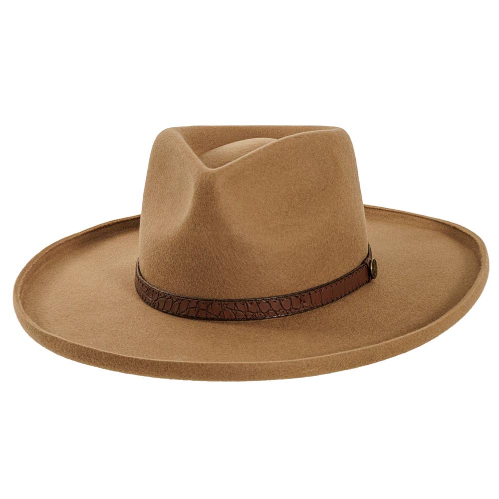 American Hat Makers - Vendita all'ingrosso Fedora - Unisex - Cappello Fedora in feltro di lana con bordo stretto - modello Hudson3