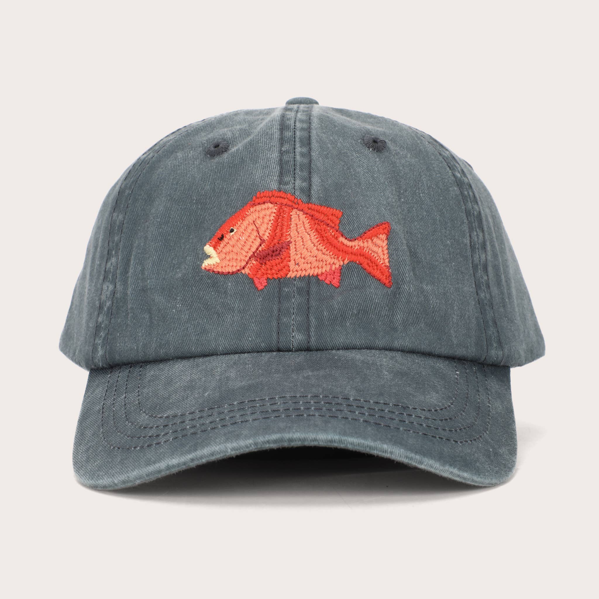 Pallion Point - Wholesale Baseball Cap - Unisex - Red Emperor Fish Lid | Cotton Dad Cap in Steel Blue1