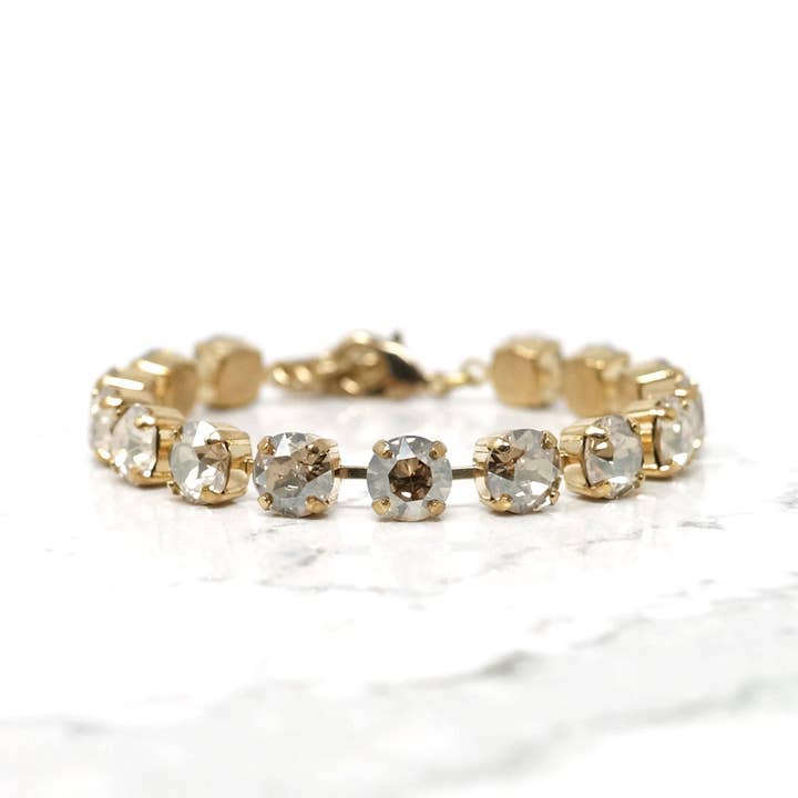 Bracelet en Cristal (8MM, Ombre Dorée, Or) pour la vente par realia by jen