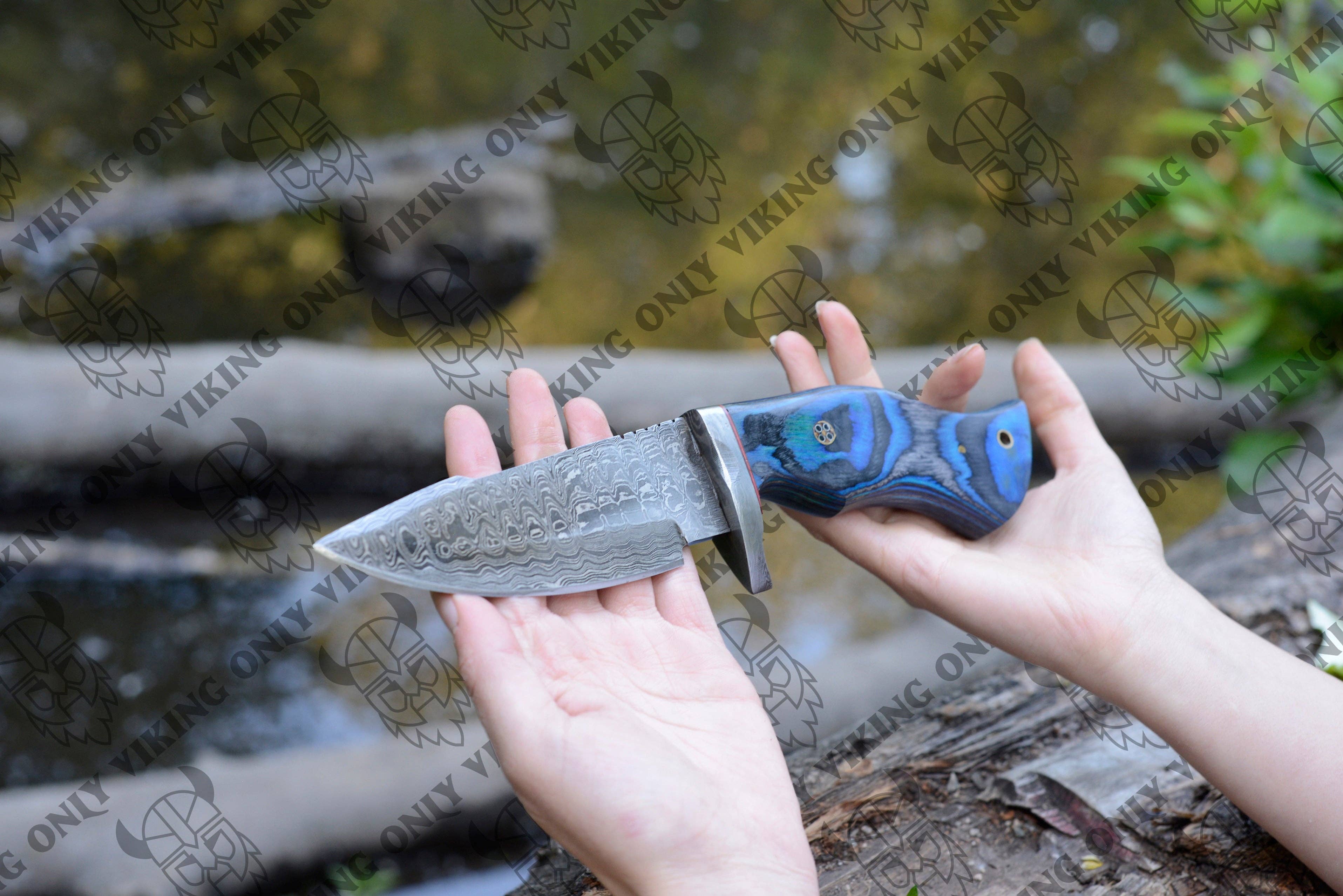 OnlyViking - Wholesale Pocket Knife/Holder - Damascus Knife - Premium Quality Utility Knife2