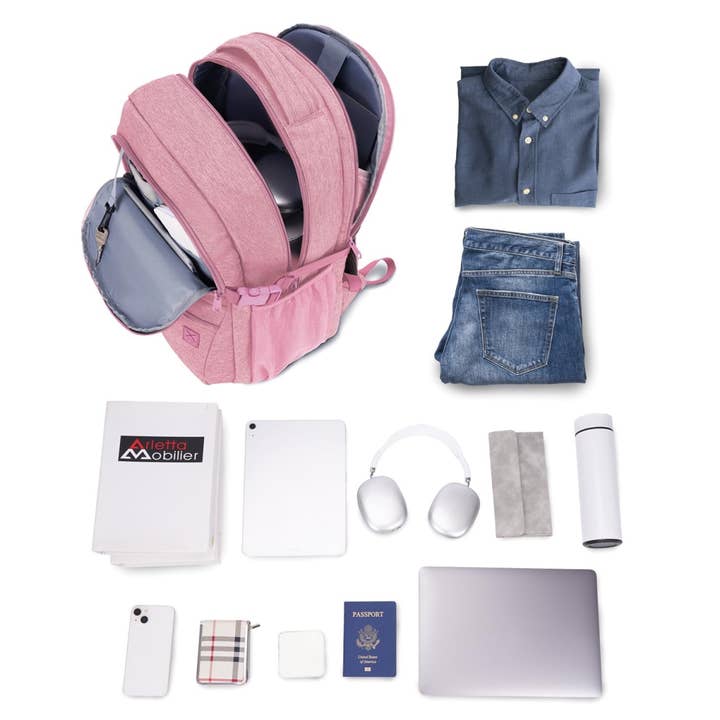 wandf – Großhandel Rucksack – Unisex – 18x14x8 Persönlicher Gegenstand Handgepäcktasche mit USB-Ladeanschluss17