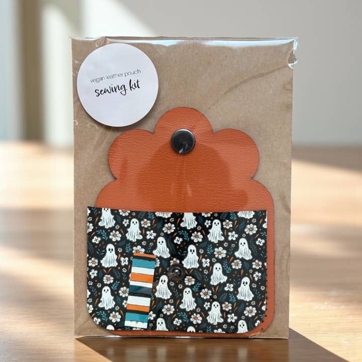 Sewing Kit - Vegan Leather Pouch - Blooming Boos for wholesale by Lizabell Studio