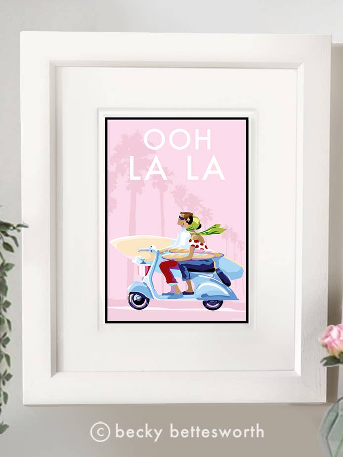 Ooh La La Positive Quote Print for wholesale by BeckyBettesworth