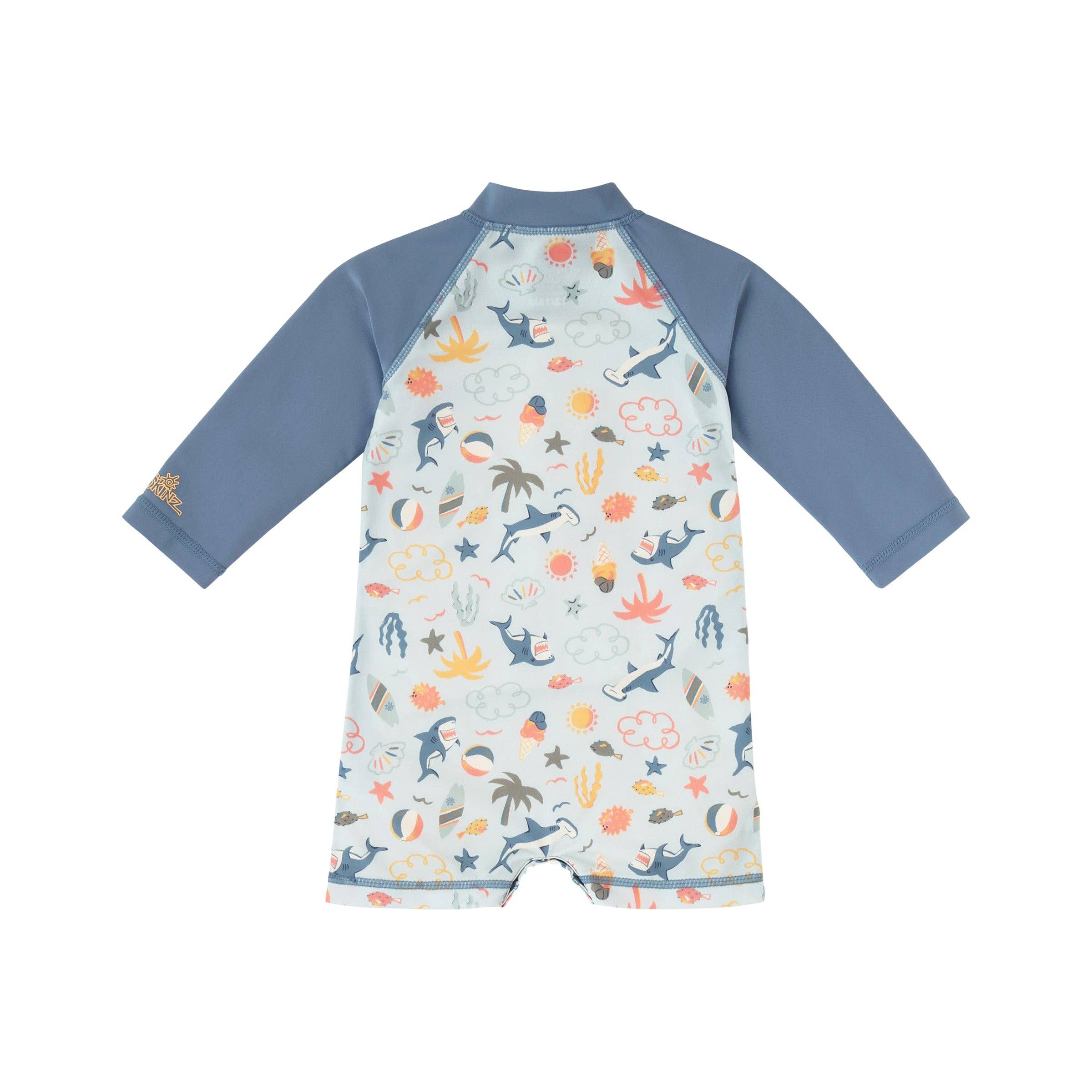 UV Skinz - Wholesale One Piece Swimsuit - Baby - Baby Boy's Long Sleeve Swim Romper14