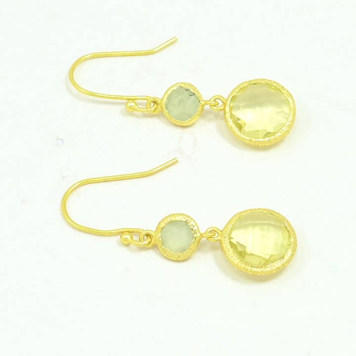 Yulia Ørering Guld Sølv 925 - Citrin & Prehnit for engroshandel hos Schmuckoo Berlin