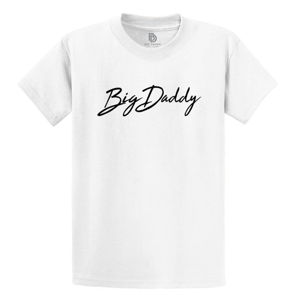 White Big Daddy Signature Tee (White) for wholesale on Faire0