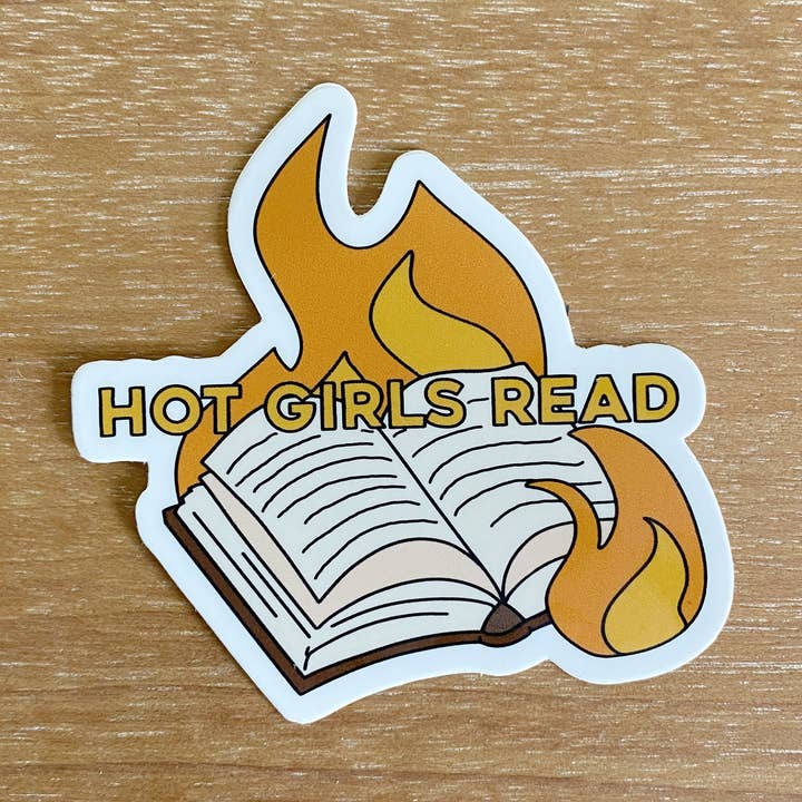 Hot Girls Read Sticker for wholesale by Clay Collection Co.