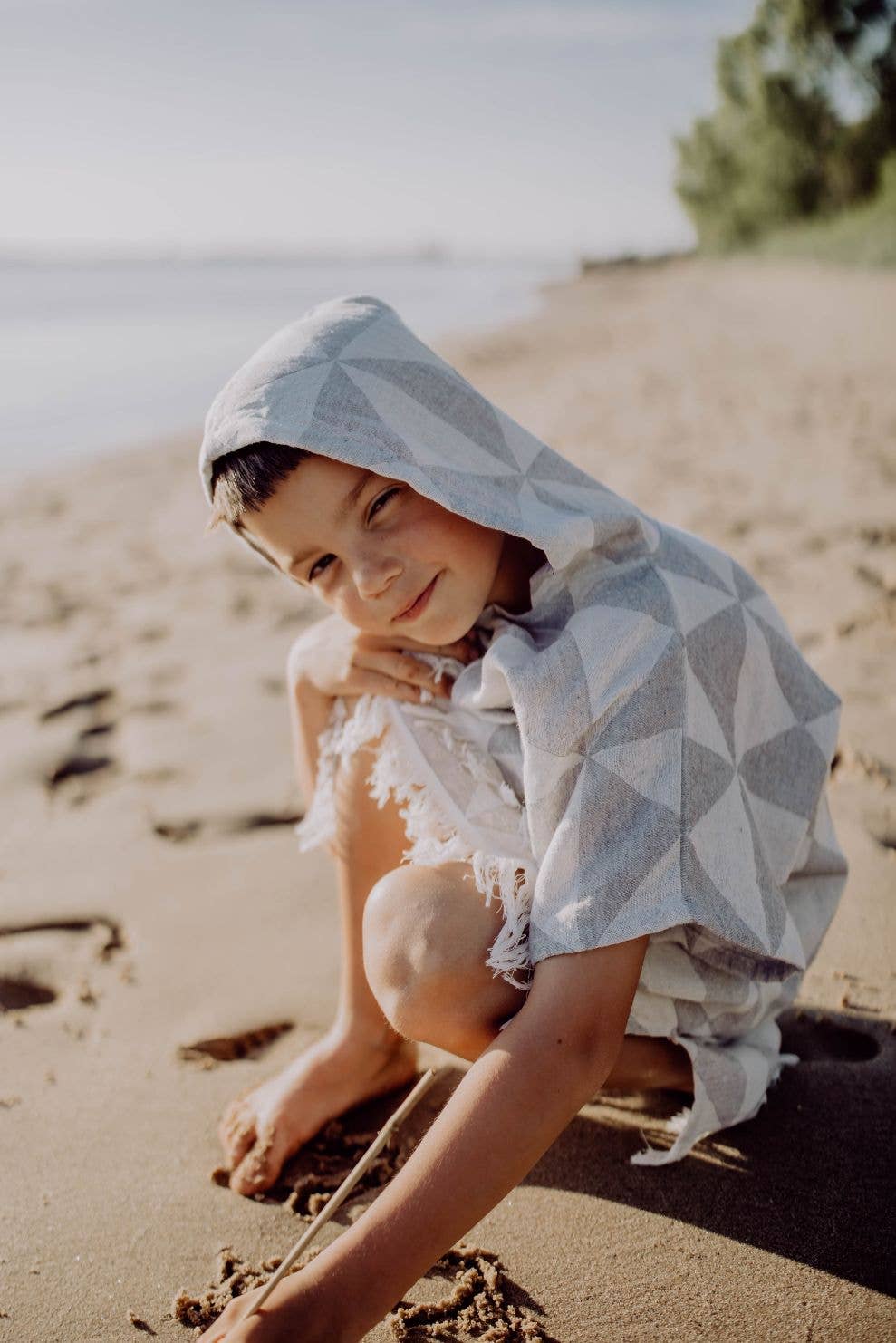 Ecobain - Wholesale Poncho - Women's - Poncho/Surf Poncho/Bath Poncho “Symique” 100% cotton, E0