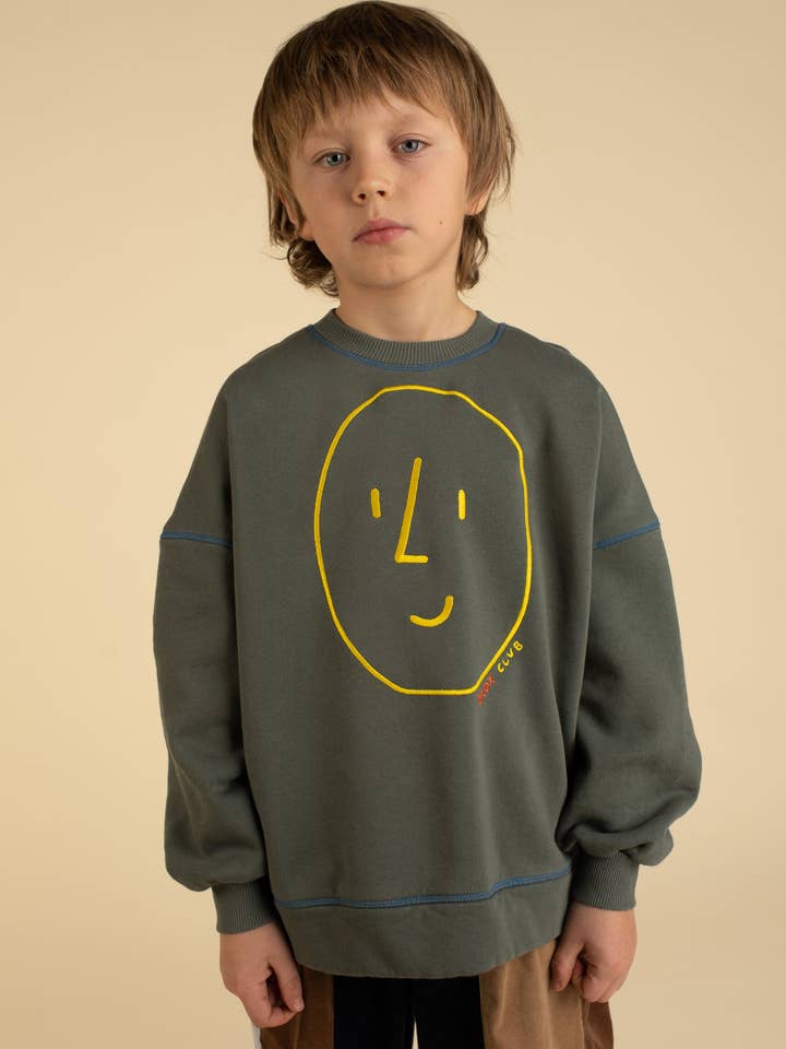 Sweatshirt with Potato Embroidery for wholesale by OXOX CLUB