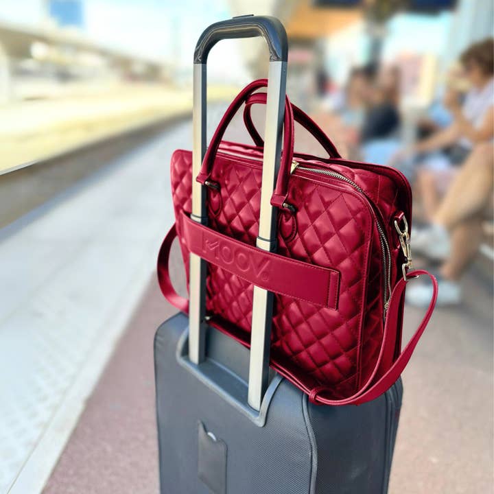 REMOVED BRAND - Vente Sac d'ordinateur – femme - Sac pour ordinateur portable pour femme, extérieur luxueux à motif de losange4