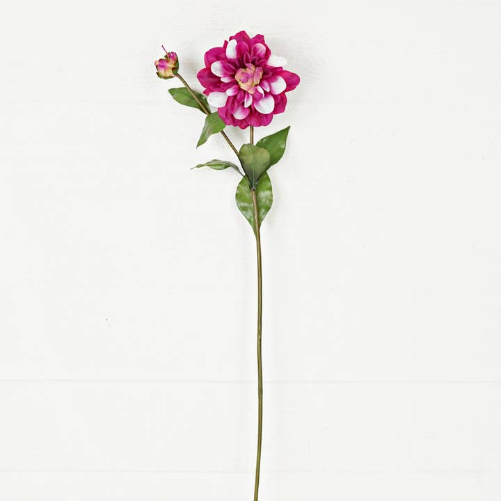 Impressive Enterprises, Inc. - Wholesale Artificial Flowers - IT053BT- 29" Dahlia Flower Spray- Beauty