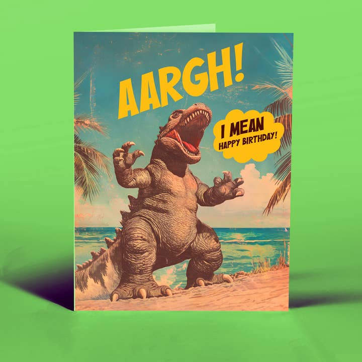 offensivedelightful - Wholesale Birthday Card - GODZILLA BEACH birthday card3