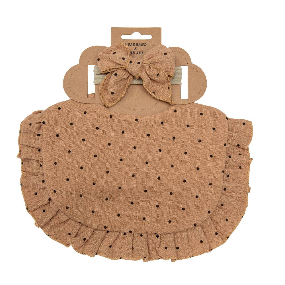 Little Trendy - Vente Bavoir - bébés - Ensembles de bavoirs et de bandeaux en dentelle à volants en coton floral pour bébé15