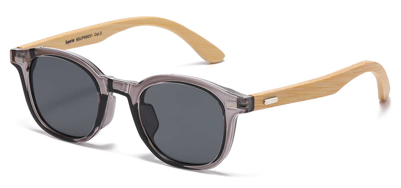 Luna Sunglasses - Wholesale Sunglasses - Unisex - Superior Bamboo Temple 8SUP890312