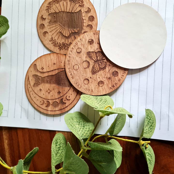 Pegatinas de madera con tema mágico para venta al por mayor de Critit