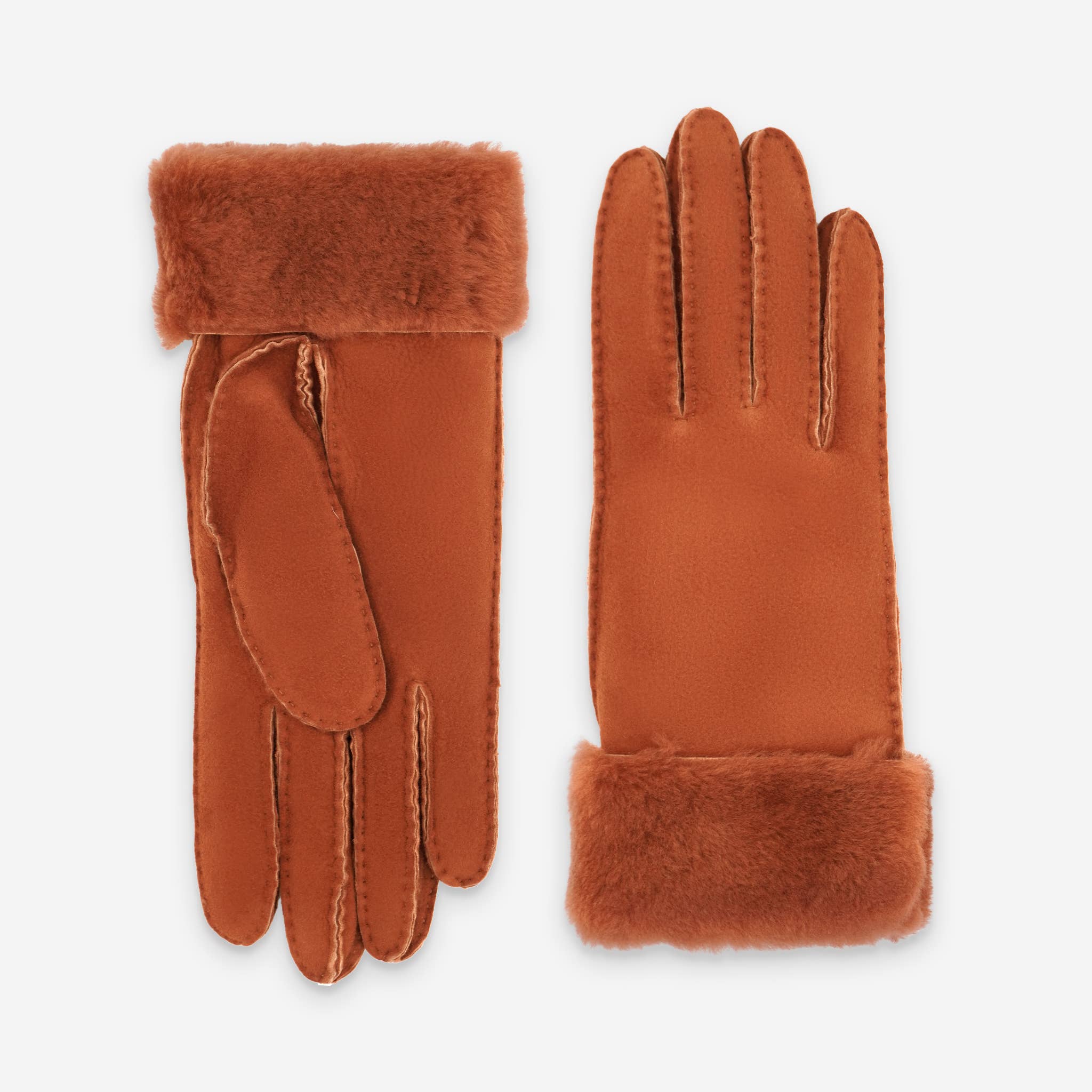 Glove Story - Vendita all'ingrosso Guanti - Donna - Guanti da donna in pelle di montone 100% con fodera in shearling - 21429SH5