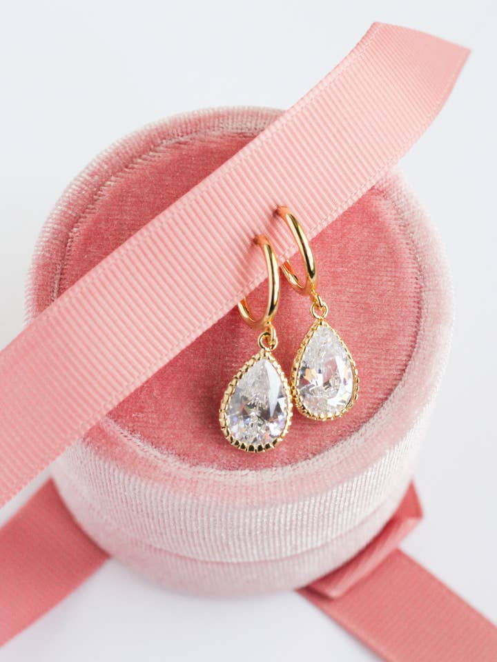 Clip on Vintage Teardrop Earrings for wholesale by Rachelyn Jewelry