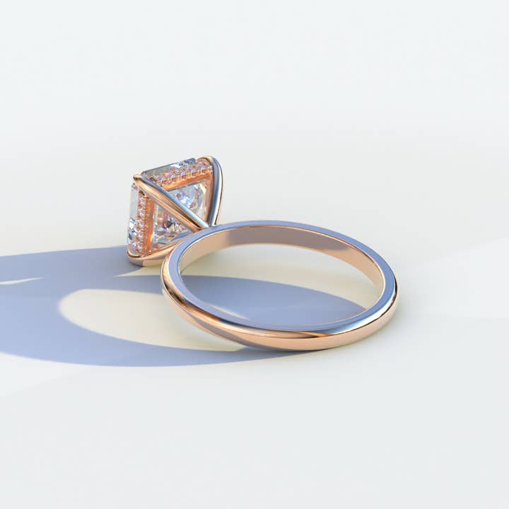 Mohana Jewels - Luxury - Wholesale Engagement ring - 2 Carat E/VVS Asscher Cut Hidden Halo Setting Lab Grown Diamond Ring - Stupefacente2