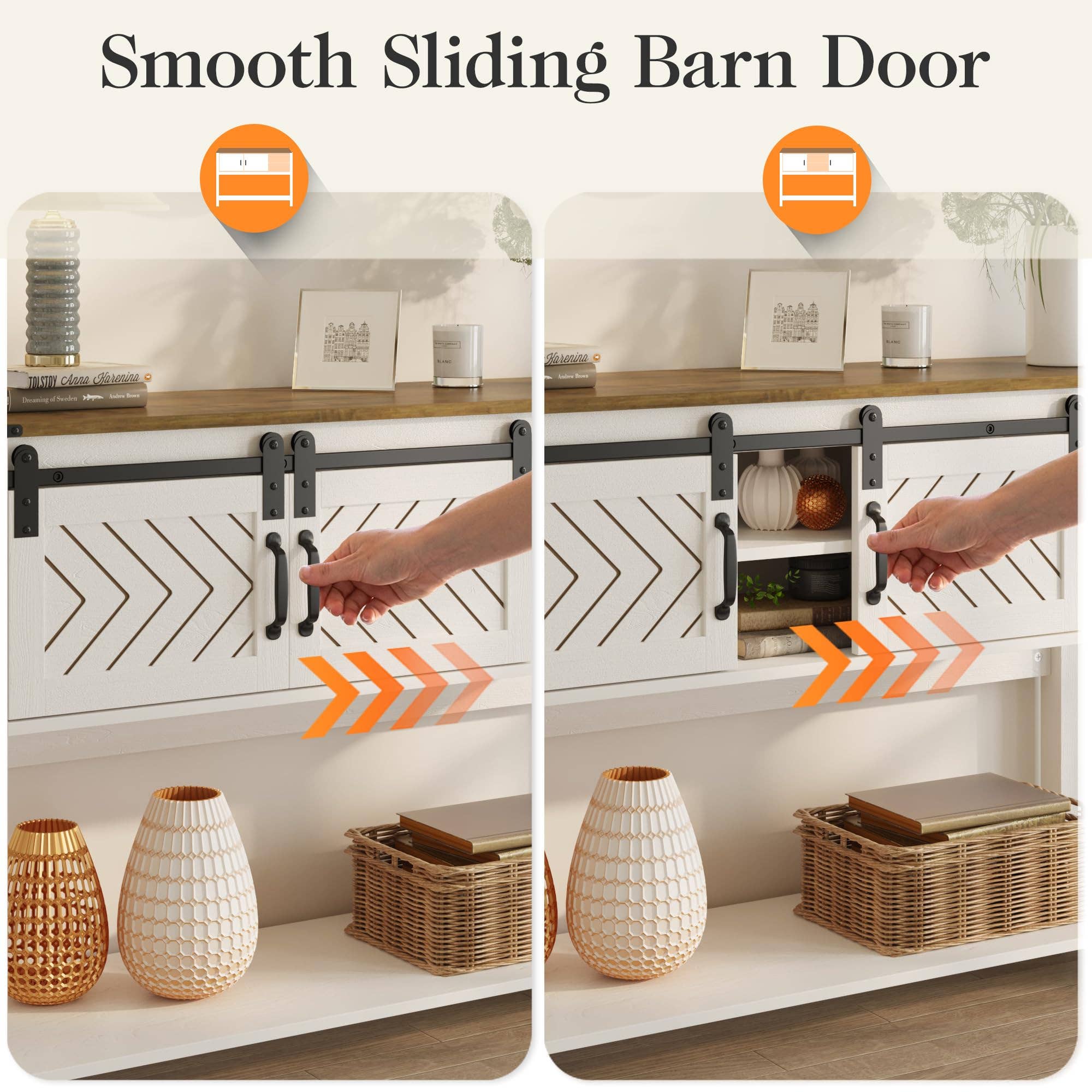 Heynemo - Wholesale Console Table - Farmhouse Entryway Table with Storage, 46" Console Table17