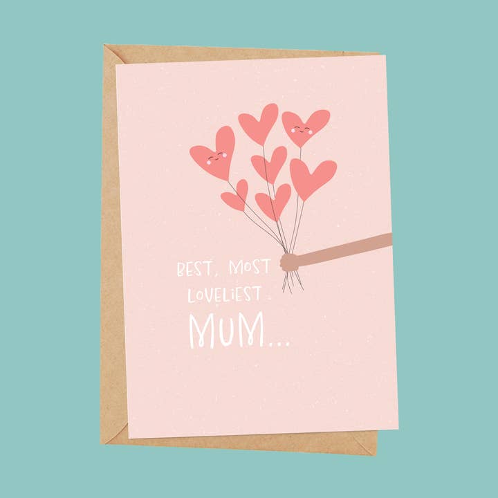 Happy Mother’s Day Greetings Card – Cute Hearts for wholesale by Ta doodle dah Stationery