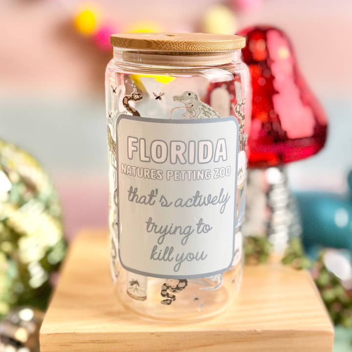 Zoo pour animaux à caresser en Floride Can en verre pour la vente par HandCrofted
