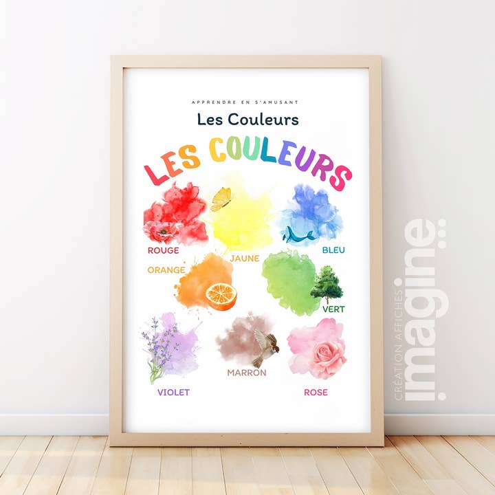 Poster Aprender cores por atacado de Imagine affiche