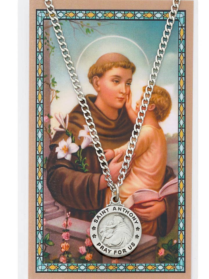 Collier religieux catholique pour hommes Saint Antoine pour la vente par Hail Mary Gifts