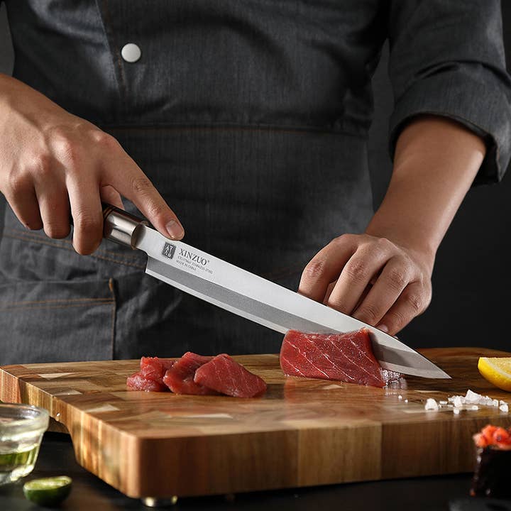 Xinzuo - Wholesale Kitchen/utility knife - XINZUO 300 sashimi knife+ Wooden sheath4