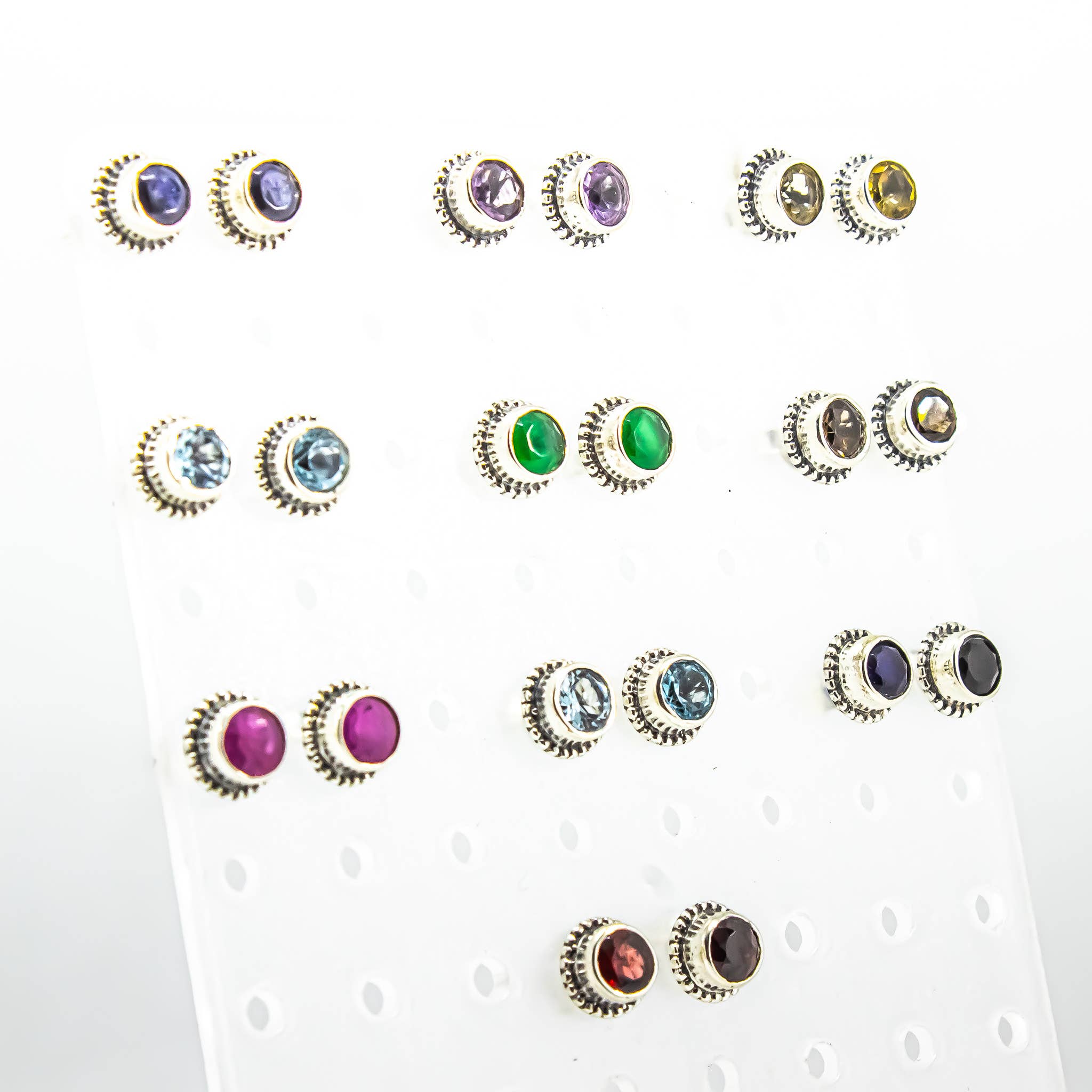Quasar Gems USA - Wholesale Stud/Post Earrings - Gemstone Stud Earrings Sterling Silver 925 0
