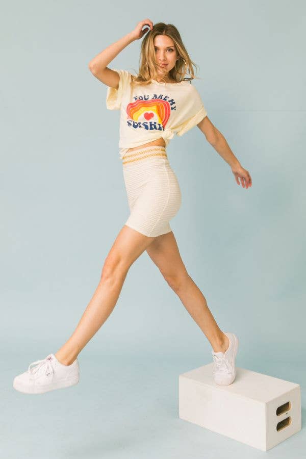 CREAM Ribbed body-con skirt-IK5897 for wholesale on Faire1