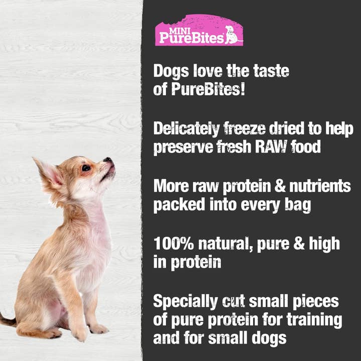 Elite Pet Distributors - Wholesale Pet treats – Dog - Mini PureBites Salmon Freeze Dried Dog Treats 1.7oz3